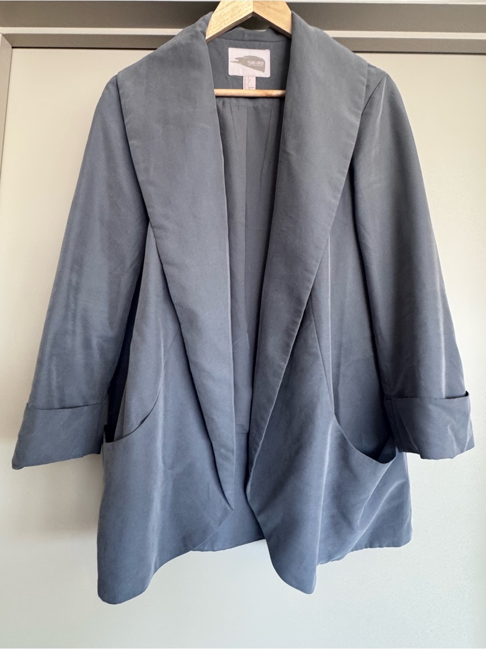 Forever 21 Gray Open-Front Blazer Jacket